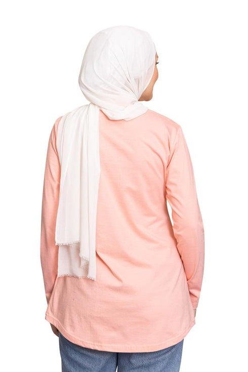 Powder Rose Printed Long - Sleeve Design 33 - Khotwh